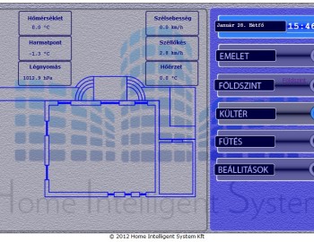 Řídicí systém pro rodinný dům - Cegléd, Maďarsko