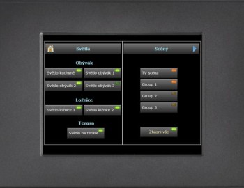 Řízení vzorového inteligentního bytu v developerském projektu Zbuzany - Praha