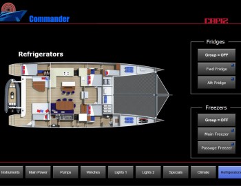 Foxtrot on waves of Atlantic ocean - control of catamaran technologies - Gunboat 66 SLIM