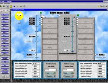 Provozní a energetický dispečink moderní budovy Moravské zemské knihovny v Brně