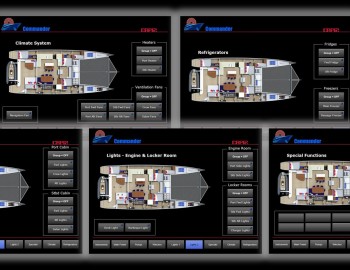 Foxtrot on waves of Atlantic ocean - control of catamaran technologies - Gunboat 66 SLIM