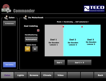 Řízení kongresového patra hotelu Van Der Valk Veenendaal, Holandsko