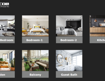 Řízení osvětlení, žaluzií a závěsů v luxusním apartmánu