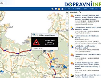 Portál s provozními infomacemi na R35