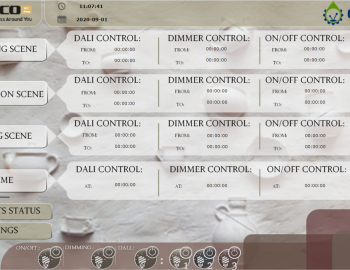 Řízení světel v luxusní restauraci v Kuvajtu