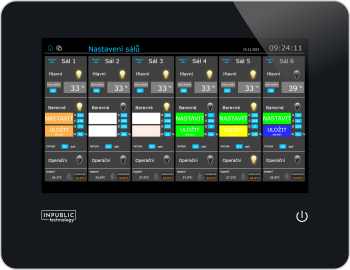 Řízení a monitoring osvětlení zákrokových sálů v Nemocnici České Budějovice