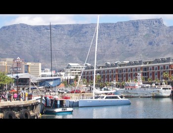 Foxtrot on waves of Atlantic ocean - control of catamaran technologies - Gunboat 66 SLIM