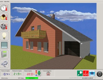 Řídící systém technologií luxusního rodinného domu v Hradci Králové