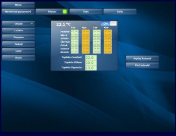 Řízení technologií rodinného domu Želešice