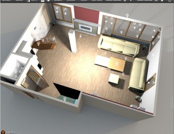 Řídící systém a vizualizace systémů vytápění a osvětlení bytové jednotky v ostravském komplexu Viladomy Gemini