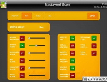 Řízení systému osvětlení ***** Hotelu Wilson - Praha